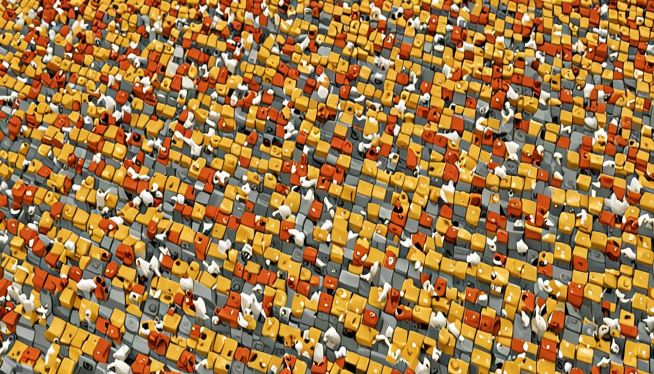 A chaotic Minecraft scene showing a blocky pixelated player character surfing and sliding across a pathway made entirely of yellow cheese blocks, arms outstretched for balance with a joyful expression on their square face. Dozens of white and red Minecraft chickens with their characteristic blocky bodies and orange beaks are scattered around, creating a lively parade formation as they waddle and flap their square wings. The cheese blocks have a glossy, slippery texture with bright yellow coloring and subtle grid patterns typical of Minecraft block aesthetics. Several brown-robed villager NPCs with large square noses stand along the sides of the cheese block pathway, their blocky arms raised in surprise and their pixelated faces showing shocked expressions with wide eyes and open mouths. The scene takes place in a typical Minecraft village setting with cobblestone pathways, wooden houses with dark oak roofs, and green grass blocks visible in the background. Dynamic motion lines and particle effects suggest rapid sliding movement, while the lighting has a warm, sunny daytime atmosphere that makes the yellow cheese blocks gleam and the chickens' white feathers appear bright and fluffy in their distinctly blocky, pixelated Minecraft style.